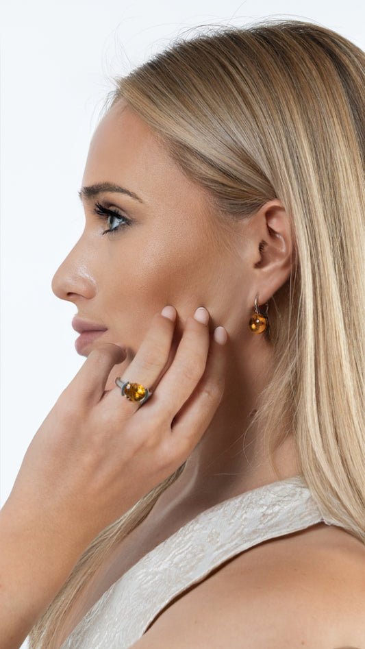 High Quality Natural Silver Citrine Set