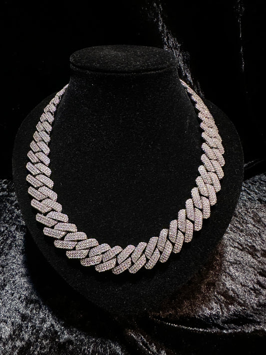 Silver Cuban Link Chain 20mm 55cm