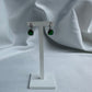 Silver Green Earrings