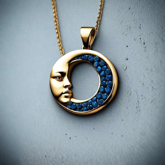 Special KVJ design Golden Moon Pendant