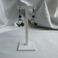 Silver Green Earrings