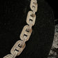 Silver Moissanites Chain 45cm 20mm