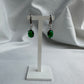 Silver Green Earrings