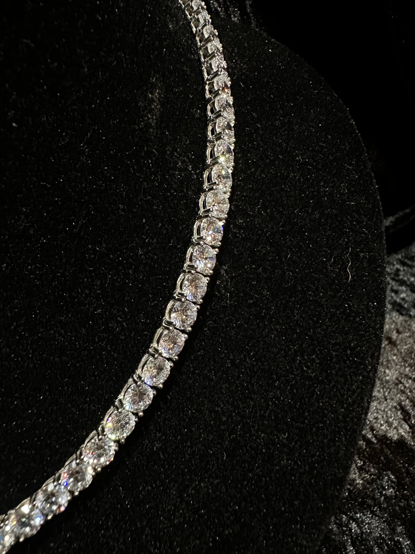 Silver Tennis Chain (Moissanites 5mm) 45cm