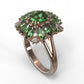 Golden Emerald Statement Ring