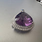 12.50ct African Amethyst Trillion-Cut Pendant