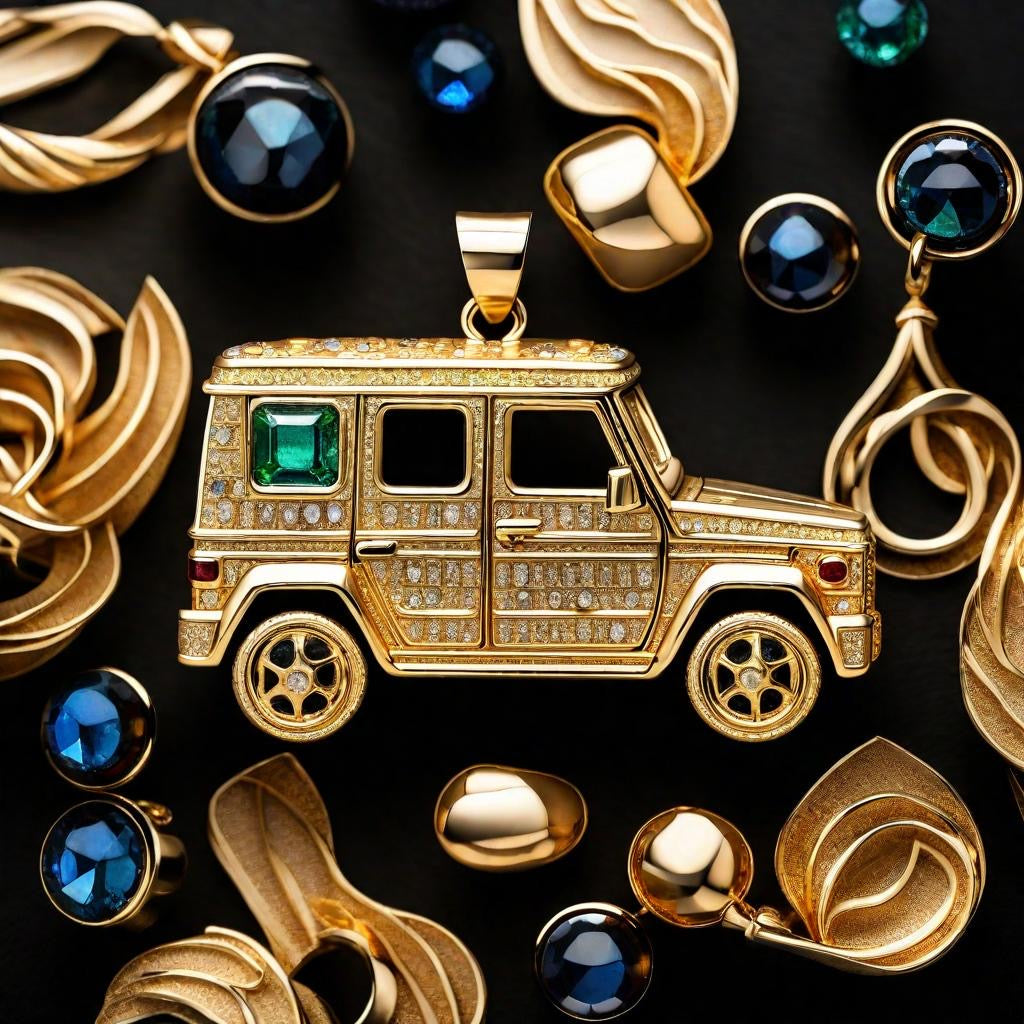 Special KVJ design Golden G-Wagon Pendant