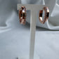 Silver Rose Gold Plated Hoops