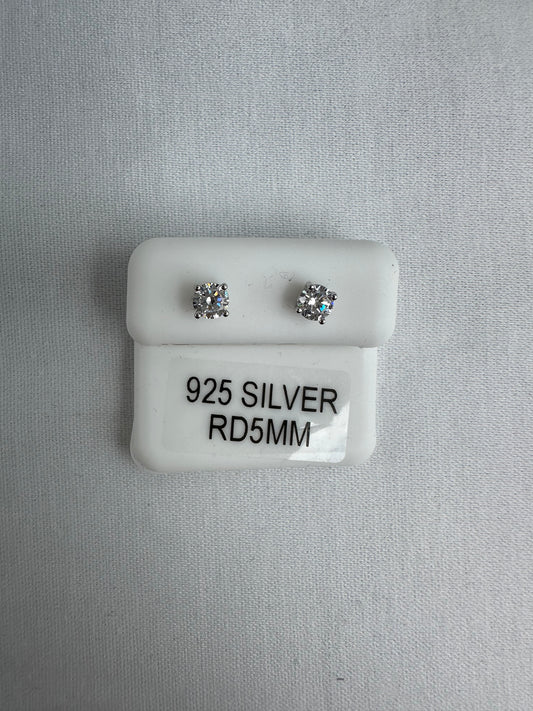 Silver Round Studs