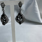 Silver Black Earrings