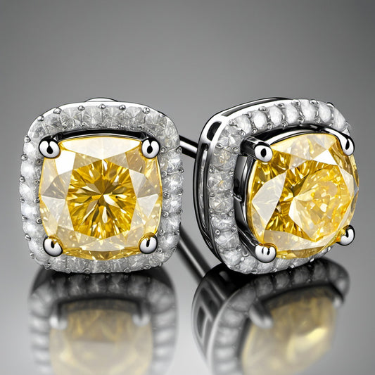 Special KVJ Design yellow diamond Earrings