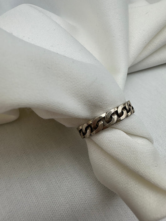 Handmade Thin Cuban Link Ring