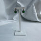 Silver Green Earrings