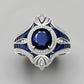 Special KVJ Design Sapphire Diamond Ring