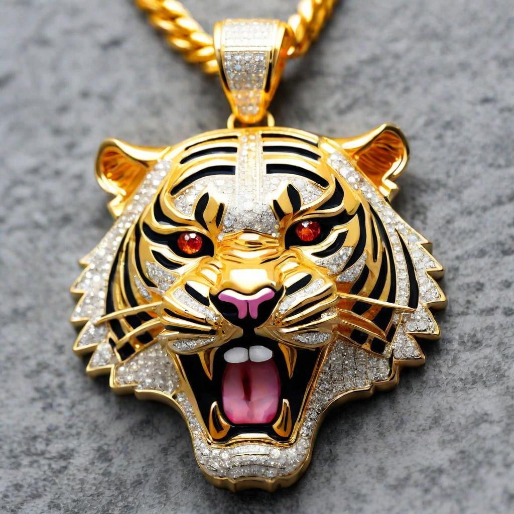 Special KVJ design Golden Tiger Pendant