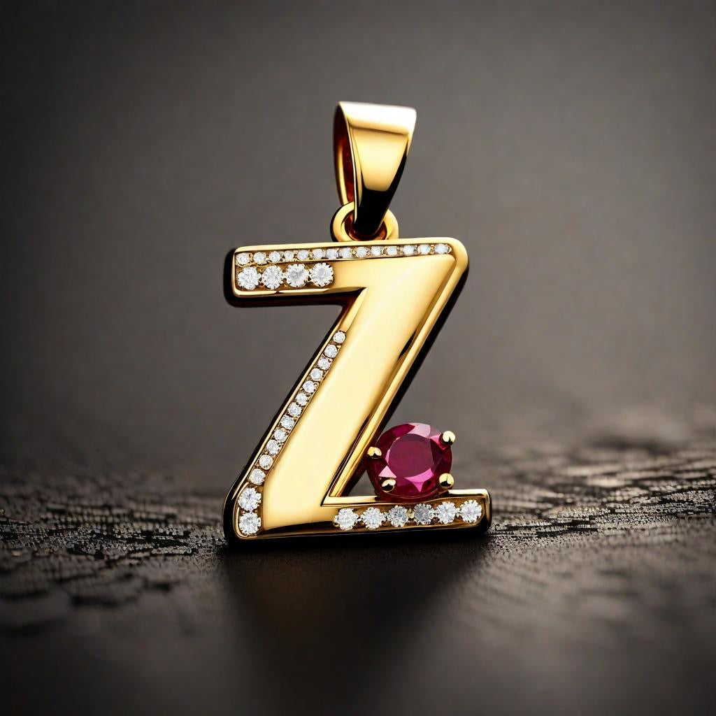 Special KVJ design Golden Z pendant