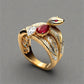 Special KVJ Design Golden Ruby Ring