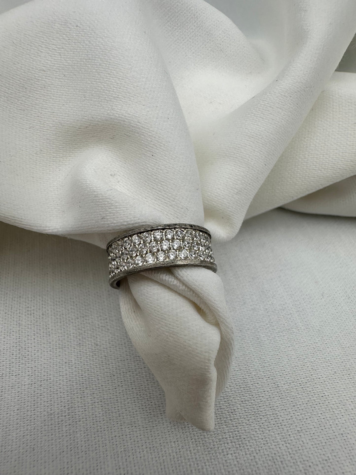 Handmade Solid Bustdown Eternity Ring