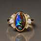 Special KVJ Design Boulder Opal Diamond Ring