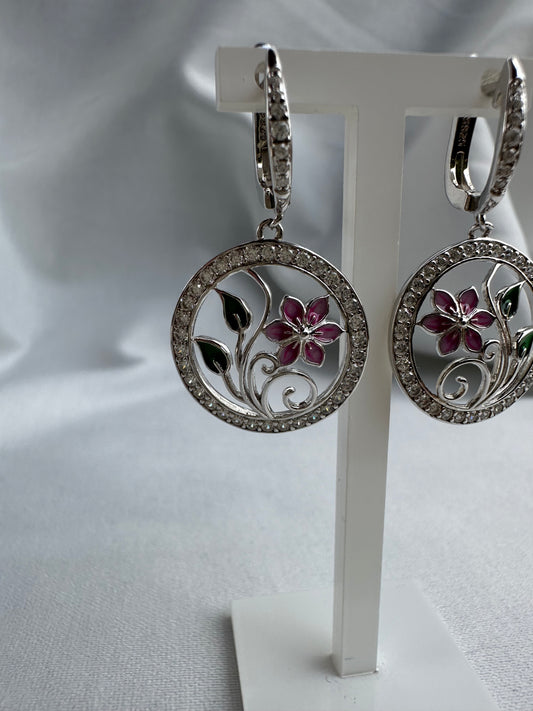 Silver Flower Earrings