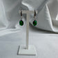 Silver Green Earrings