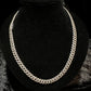 Silver Moissanites Cuban Link Chain 12mm 50cm