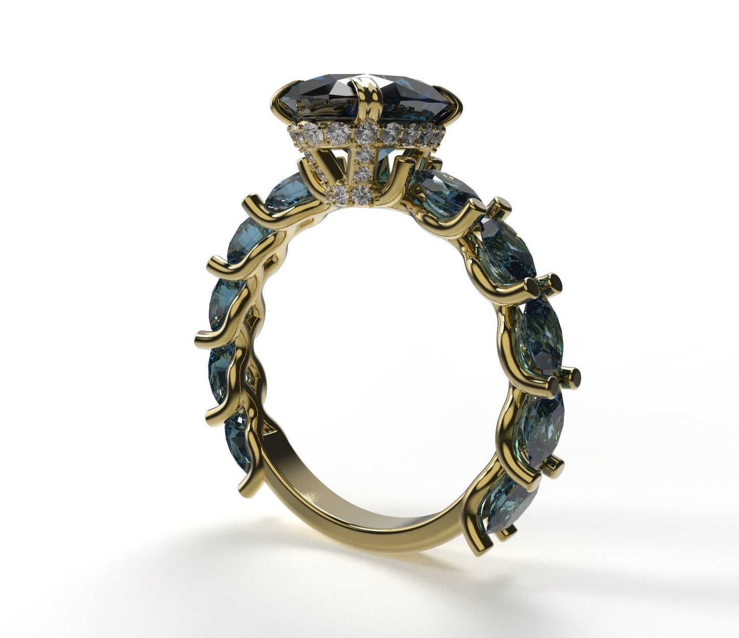 Golden Sapphire Ring