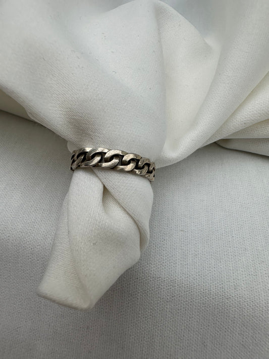 Handmade Thin Cuban Link Ring