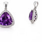 12.50ct African Amethyst Trillion-Cut Pendant