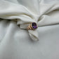 Natural Amethyst Ring (Gold Plated)