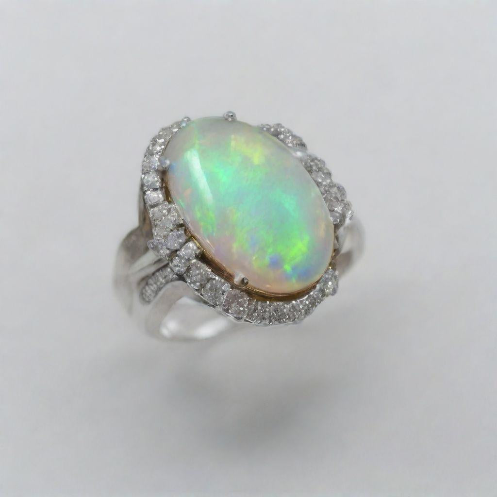 Diamond Opal Ring