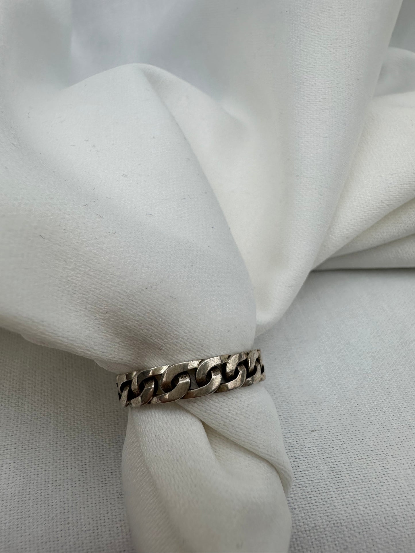 Handmade Thin Cuban Link Ring