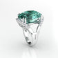 Golden Emerald & Diamond Ring