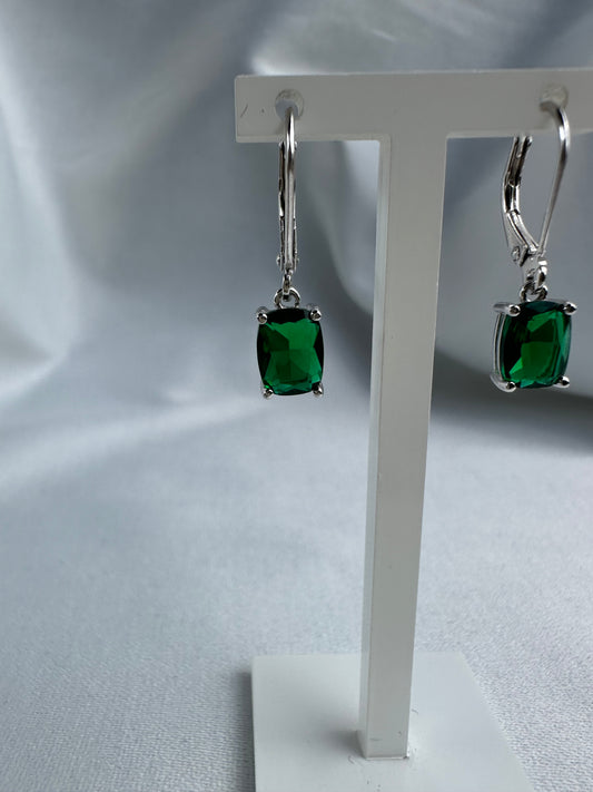 Silver Green CZ stones