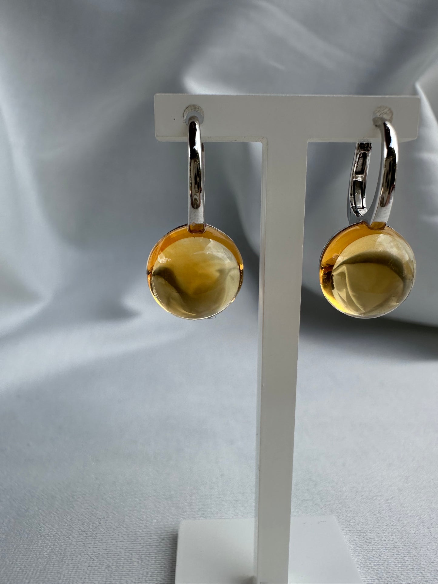 Silver Citrine Earrings