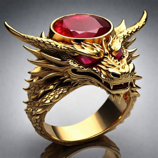 Special KVJ design Golden Dragon Ring