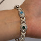 Silver Moissanites Eye Bracelet