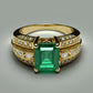 Special KVJ Design Emerald Diamond Ring