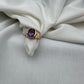 Natural Amethyst Ring (Gold Plated)