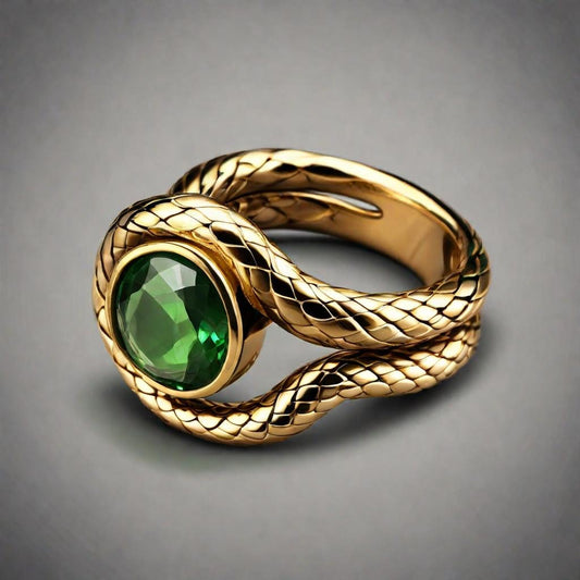 Special KVJ design Golden Snake Ring