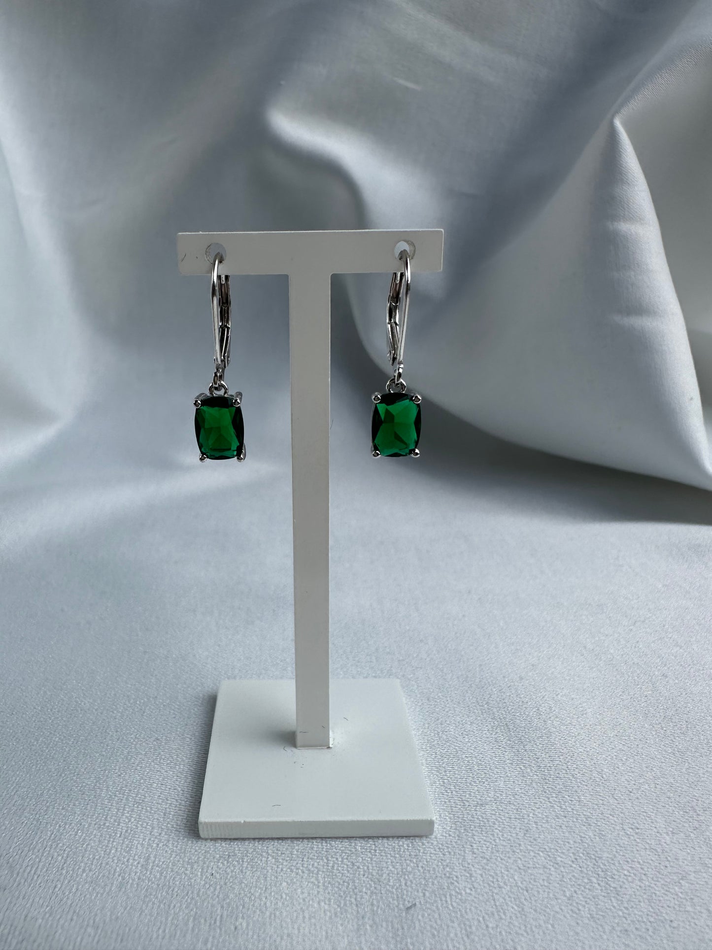 Silver Green CZ stones