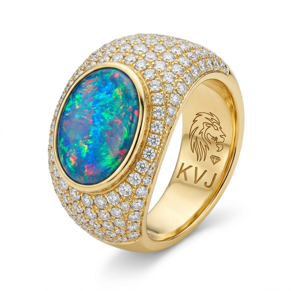 Cosmic Black Opal Dome