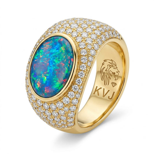 Cosmic Black Opal Dome