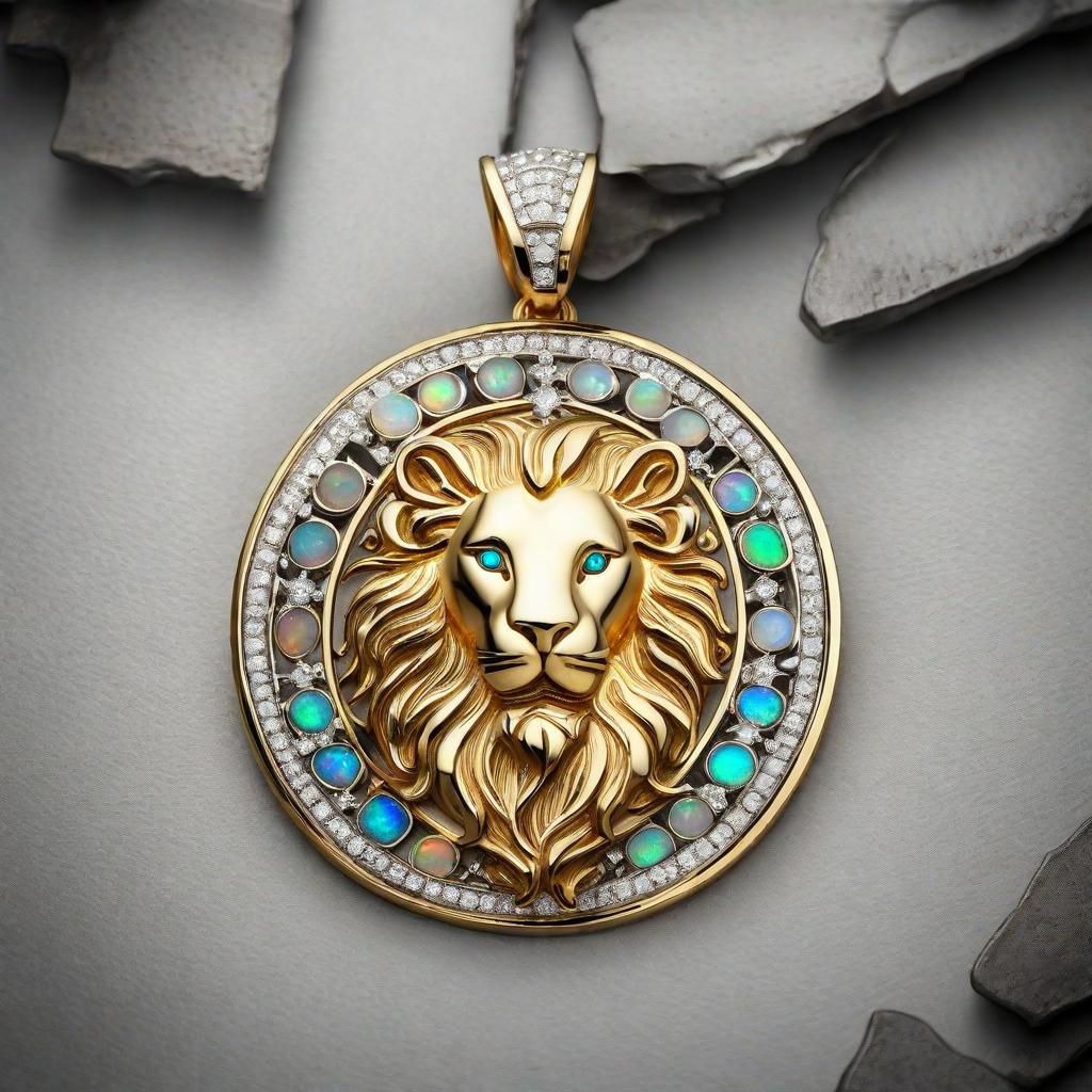 Special KVJ design Golden Lion Pendant