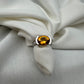 Woman’s Natural Citrine Ring Silver