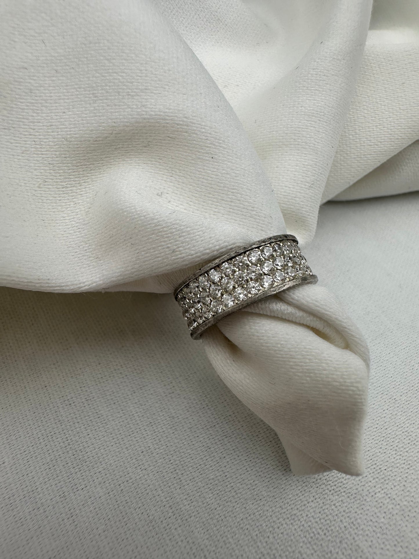 Handmade Solid Bustdown Eternity Ring