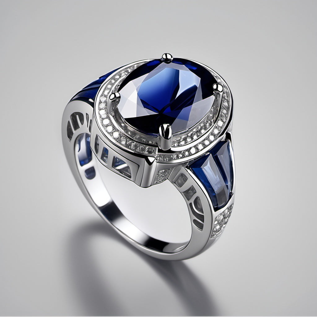 Special KVJ Design Sapphire Diamond Ring