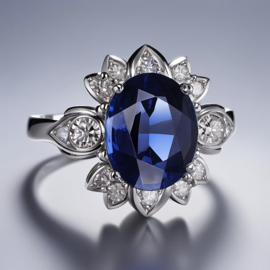 Special KVJ Design Sapphire Diamond Ring