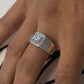 Silver Ring Moissanites