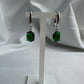 Silver Green Earrings